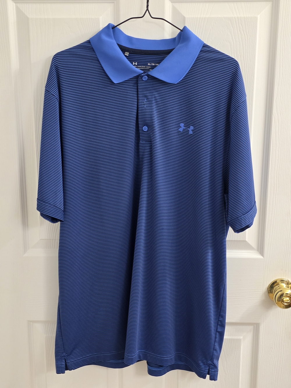 Under Armour Men's Royal Blue Microstripe Polo